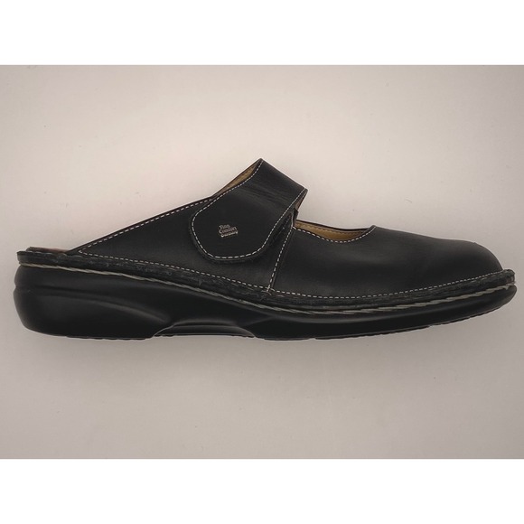 Finn Comfort Black Leather Mary Jane Clog Sandals EU 38 US 7 Comfort Germany - Picture 12 of 12